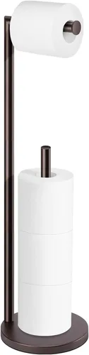 Miniatura 8 de Soporte para papel higiénico, soporte para papel higiénico de níquel cepillado, soporte para papel higiénico independiente, almacenamiento de papel
