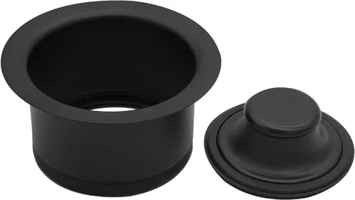Miniatura 3 de Westbrass D2082-62 - Brida y tapón de eliminación de desechos para fregadero de cocina de 3-1/2 pulgadas, negro mate Mate negro