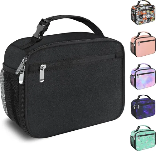 Miniatura 11 de Lonchera para niños y niñas, bolsa de almuerzo aislada duradera, lonchera para niños, bolsa de almuerzo para la escuela, azul oscuro