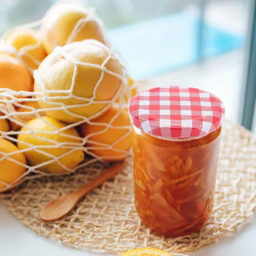 Miniatura 2 de Kichvoe 40 tapas para tarros de mermelada de 2.83 pulgadas, tapas de rosca herméticas para tarros de conserva, almacenamiento de alimentos