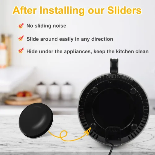 Miniatura 7 de Deslizadores de electrodomésticos de cocina, 16 piezas autoadhesivas para electrodomésticos pequeños, fáciles de mover y ahorrar espacio, accesorios