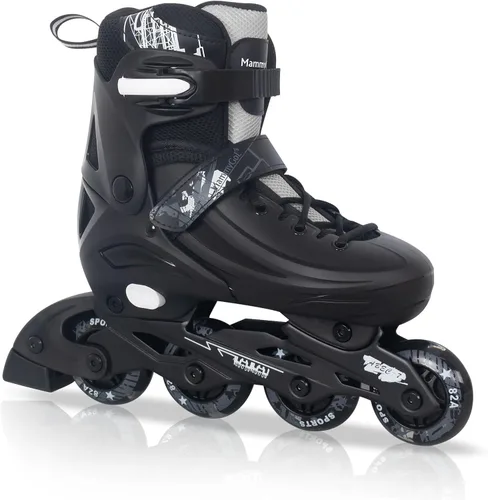 MammyGol Patines en línea ajustables para niños, jóvenes y adultos, todas las ruedas se iluminan, patines de ruedas con cuchillas para interiores y