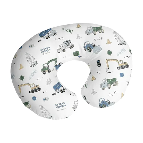 Miniatura 8 de Sweet Jojo Designs Funda de almohada de lactancia de niño de fútbol marrón y blanco, funda de almohada para lactancia materna, funda de almohada