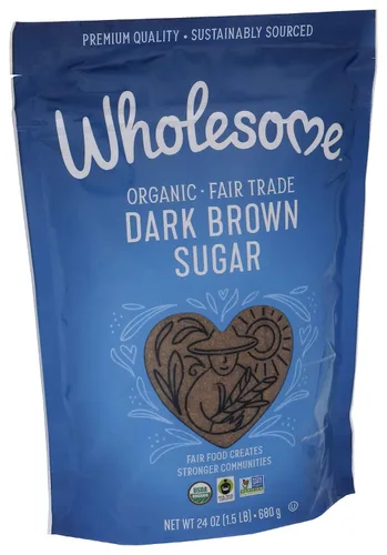 Miniatura 7 de Wholesome Edulcorantes de 24 onzas de azúcar moreno oscuro orgánico, comercio justo, sin OMG, sin gluten y vegano, azúcar para hornear y glaseado, 1