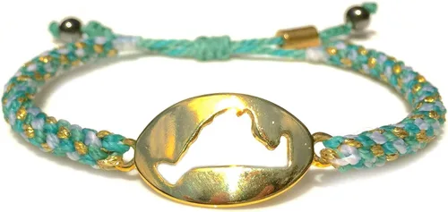 Miniatura 38 de Rumi Sumaq Pulsera de cuerda náutica para hombres, mujeres y niños - Resistente al agua, con nudo manual ajustable - Estilos de mapa de la isla
