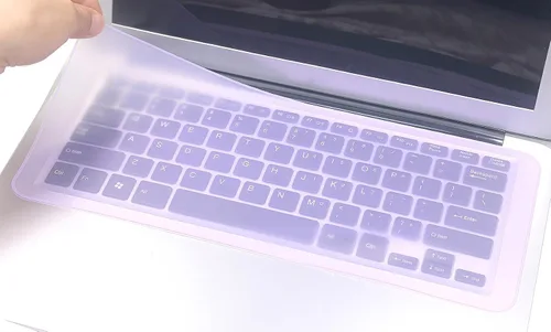 Miniatura 11 de Funda protectora de teclado universal de silicona de 12.2 x 5.1 pulgadas para portátil de 13.3 pulgadas y 14 pulgadas (sin teclado numérico), Azul