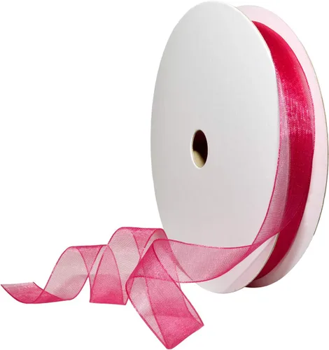 Miniatura 49 de Morex Ribbon 91803/100-609 Cinta de nailon Organdy, 5/8 pulgadas por 100 yardas, color rojo