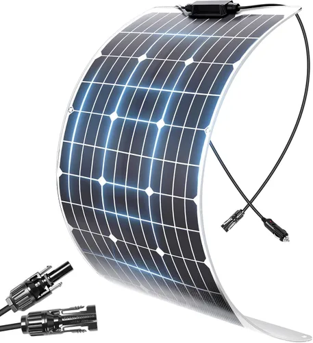 Miniatura 15 de KEPEAK Panel solar portátil de 100 W, panel solar plegable con QC3.0 y PD, cargador solar impermeable de alta eficiencia para casas rodantes, Panel