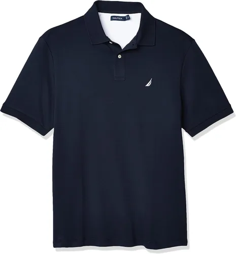 Nautica - Camiseta tipo polo de manga corta para hombre diseño de algodón suave y color liso con ajuste clásico