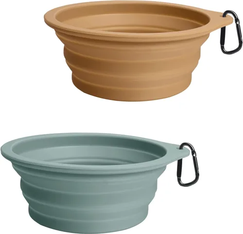 Miniatura 18 de PetBonus - 2 unidades de tazones plegables de silicona para perros, libres de BPA, aptos para lavavajillas, portátiles, plegables, expandibles