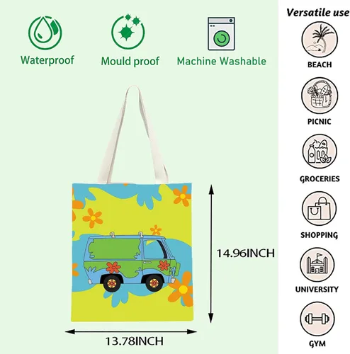 Miniatura 2 de Bolsa de hombro de película de dibujos animados Máquina de bolsa de mano para automóvil, regalo para mejor amigo, bolsa misteriosa para furgoneta