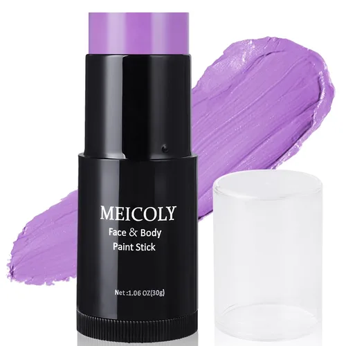 Miniatura 26 de MEICOLY Barra de Pintura Facial y Corporal Naranja (29.99 g), Crema para Cara de Halloween, Efectos Especiales SFX de Calabaza y Tigre, Negro