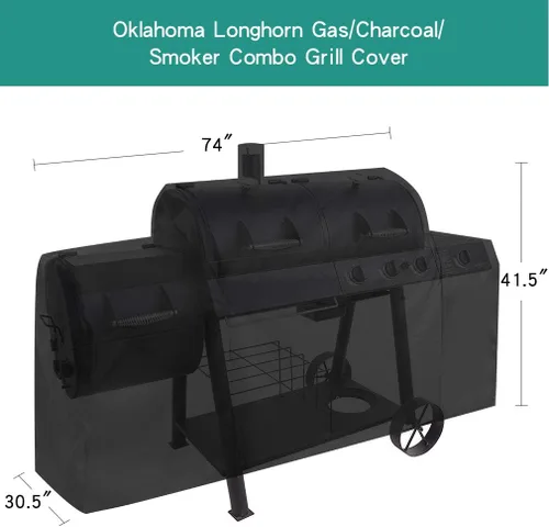Miniatura 2 de Stanbroil Funda de repuesto para parrilla Oklahoma Joe's 8899576 Longhorn Grill Combo, cubierta de parrilla combinada de carbón al aire libre