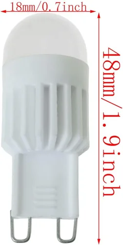 Miniatura 4 de G9 2 unids 110V 3W blanco cálido mini regulable 360 grados cerámica alta potencia LED G9 bombilla luz para el hogar, edificio, entretenimiento