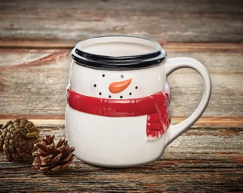 Miniatura 2 de C&F Home Taza de cerámica de café de Navidad con muñeco de nieve, 16 onzas, versátil té, chocolate caliente, Navidad, vacaciones de invierno, regalo