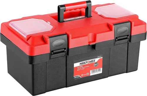 Miniatura 12 de MAXPOWER - Caja de herramientas pequeña de 14 pulgadas, con asa, bandeja extraíble con doble bloqueo de seguridad, caja de herramientas de plástico