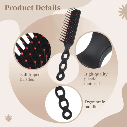 Miniatura 3 de Paquete de 100 cepillos para el cabello, cepillos antienredos para el cabello, peines de masaje antiestáticos, peines de plástico desechables