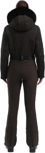 Miniatura 83 de GSOU SNOW Traje de esquí para mujer, traje de nieve delgado de una pieza, chaqueta de nieve, impermeable, resistente al viento, deportes al aire