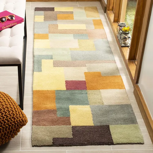 Miniatura 7 de SAFAVIEH Soho Collection - Alfombra decorativa de 2 x 3 pies, multicolor hecha a mano, moderna lana abstracta, ideal para zonas de alto tráfico
