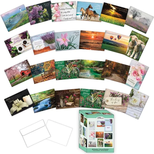 Miniatura 2 de 48 tarjetas de felicitación religiosas para todas las ocasiones, paquete económico 1, versión King James, tarjetas de felicitación basadas en la fe