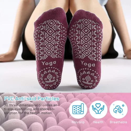 Miniatura 6 de Luckit Calcetines de yoga con puños para mujer calcetines antideslizantes para pilates calcetines de fitness calcetines antideslizantes para yoga