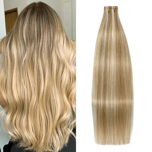 Miniatura 12 de WindTouch Extensiones de cabello humano con cinta adhesiva, color rojo, 20 unidades, 14 pulgadas, #rojo, 1.06 oz