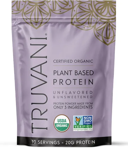 Miniatura 15 de Truvani - Proteína en polvo de guisantes vegana Banana Canela 20 g de proteína vegetal orgánica 10 porciones Keto Sin gluten ni lácteos