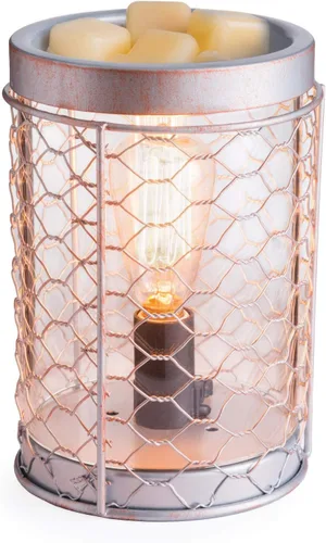 Candle Warmers Etc. Calentador de fragancia con iluminación de bombilla vintage - calentador iluminado para calentar, cera perfumada para derretir y