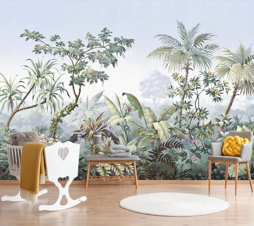 Miniatura 12 de Reyhui - Mural de pared con imagen de bosque y arroyo, papel tapiz grande con escena natural para dormitorio, sala de estar, fondo de TV, sofá