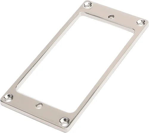 Miniatura 8 de Paquete de 2 anillos metálicos Humbucker para pastilla con marco de montaje plano para guitarra eléctrica, cubiertas de repuesto para cuello