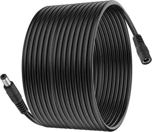 Miniatura 7 de CENSHI Paquete de 2 cables de extensión CC de 1.65 pies de 0.217 in x 0.098 in, macho a hembra, cable de alimentación de 14 AWG 12 V/24 V/36 V CC