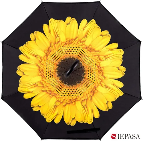 Miniatura 155 de SIEPASA Paraguas invertido invertido de 49/56 pulgadas, doble toldo extra grande, ventilado, resistente al viento, impermeable, paraguas de golf