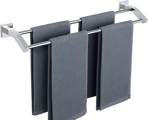 Miniatura 28 de Alise Toallero doble de baño, toallero para baño, lavabo de baño, acero inoxidable SUS304 de 24 pulgadas, soporte de pared, color negro mate