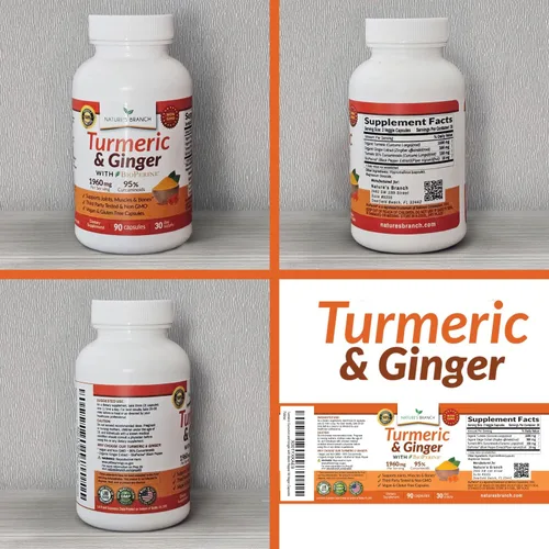 Miniatura 9 de Suplemento de Cúrcuma y Jengibre - Cúrcuma Orgánica y BioPerine - 95% Curcuminoides para Apoyo Articular y Digestión Extracto de Pimienta Negra