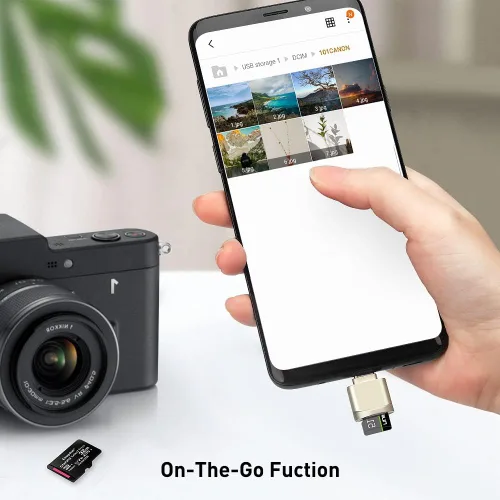 Miniatura 5 de BorlterClamp - Lector de tarjetas micro SD USB C (paquete de 2 unidades), lector de tarjetas de memoria OTG TF compatible con laptop, MacBook