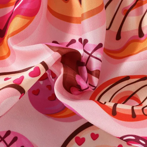 Miniatura 7 de Falda de verano para niñas pequeñas, estampado de dinosaurio, helado, sin mangas, correa sin espalda, vestido 1-6T
