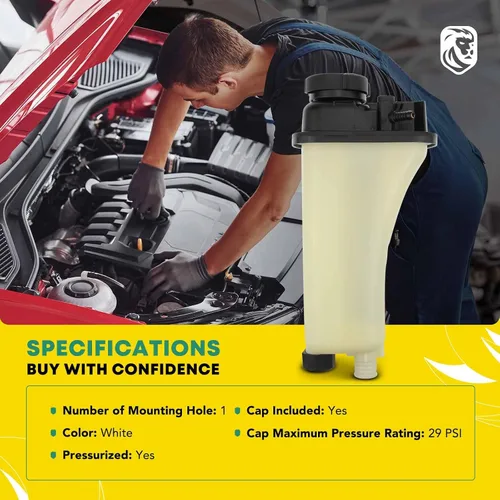 YHTAUTO Depósito de expansión de depósito de desbordamiento de recuperación de refrigerante del motor con tapa y sensor presurizados para 1992-1999