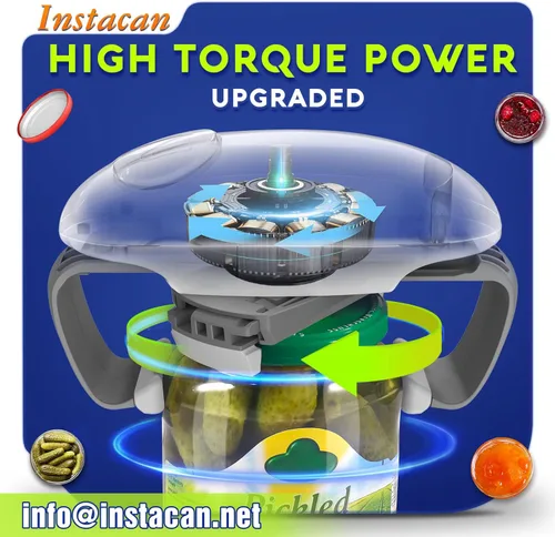 Miniatura 6 de INSTACAN Abridor de Tarros Eléctrico de Mayor Torque y Un Toque Fácil de Eliminar Casi Cualquier Tamaño de Tapa con Auto-Off, Potente Abridor