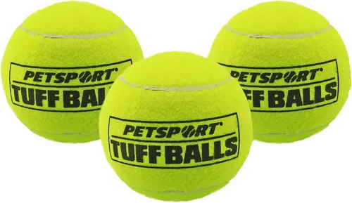 Miniatura 15 de PetSport Giant Tuff Ball - Pelotas de tenis gigantes para perros, ideales para aburrimiento y masticadores agresivos, pelotas de tenis para perros