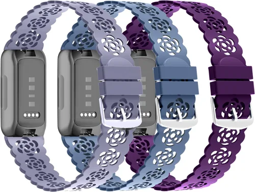 Miniatura 11 de Paquete de 3 correas de silicona delgadas compatibles con Fitbit Inspire 3/Inspire 2/Inspire HR/Inspire, correa de repuesto deportiva de silicona