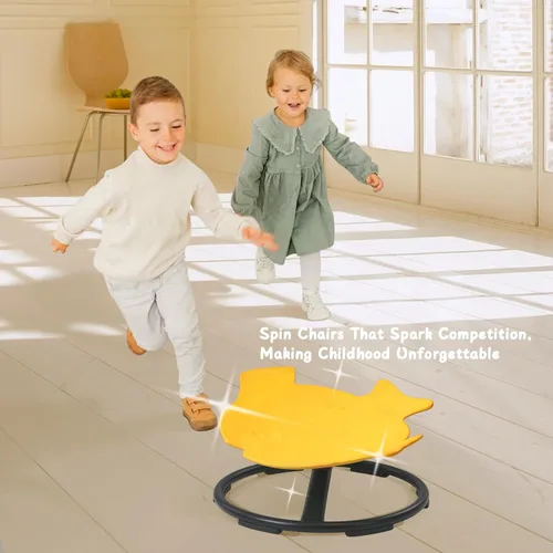 Miniatura 9 de Silla giratoria sensorial para niños con autismo y TDAH, silla giratoria para uso en interiores y exteriores, juguetes para sentarse y girar, sillas