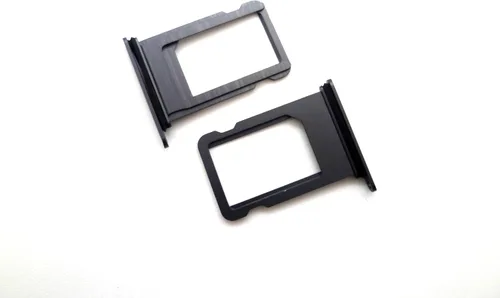 Miniatura 6 de 2 ranuras de repuesto para bandeja de tarjeta SIM individuales compatibles con iPhone SE (2020) (negro)