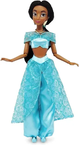 Miniatura 5 de Disney Store Muñeca clásica oficial de Disney Princess (Jasmine de Aladdin), 11 pulgadas, incluye cepillo con detalles moldeados, juguete totalmente