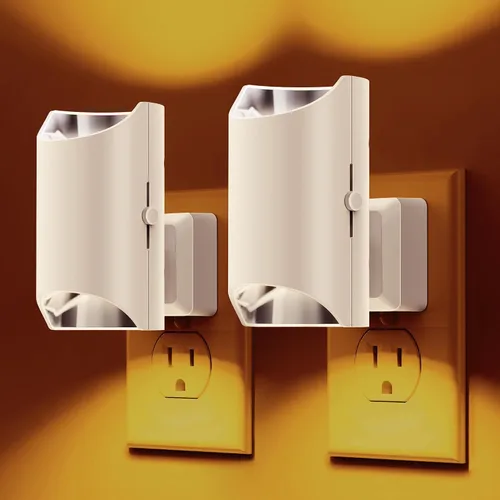 Miniatura 12 de L LOHAS LED Luces nocturnas enchufables a la pared, luz nocturna moderna con sensor de atardecer a amanecer, blanco suave 3000K, luz nocturna