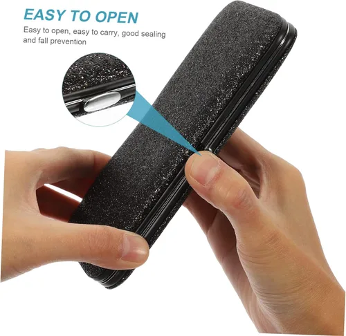 Miniatura 9 de FRCOLOR Estuche organizador de pinzas de pestañas, bolsa portátil para pinzas de extensión de pestañas, 7 posiciones, esquinas redondeadas, caja