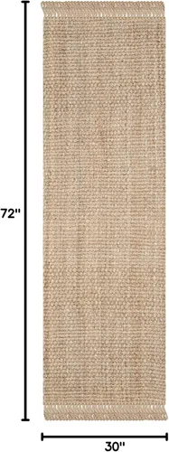 Miniatura 2 de Alfombra de área de yute natural tejido a mano Safavieh NF467A, de la colección de fibra natural (5 ft x 8 ft), Yute, Natural