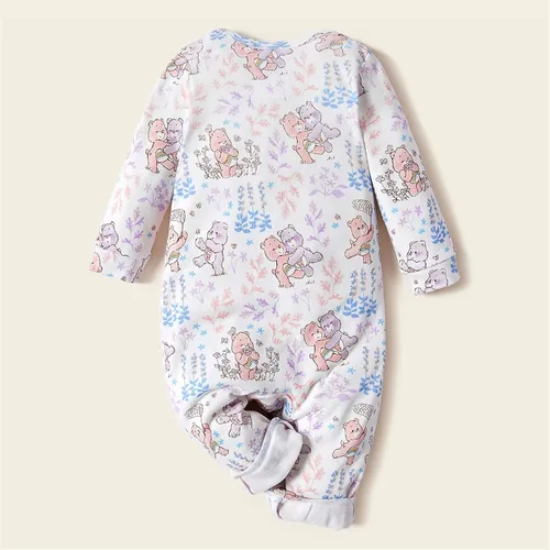 Miniatura 3 de AdoraCute by PatPat Care Bears - Conjunto de 3 mamelucos de algodón unisex de manga larga para bebé