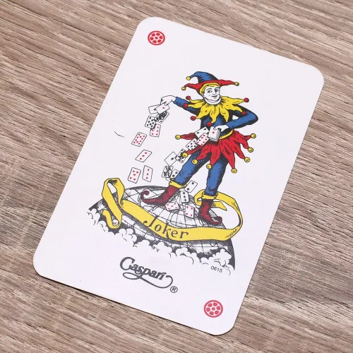 Miniatura 2 de Entretenimiento con cartas Caspari de doble baraja de puente, tipo jumbo, a cuadros