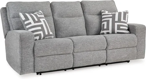 Signature Design by Ashley Biscoe - Sofá reclinable eléctrico, reposacabezas de fácil vista y reclinable de gravedad cero, poliéster Nuvella de