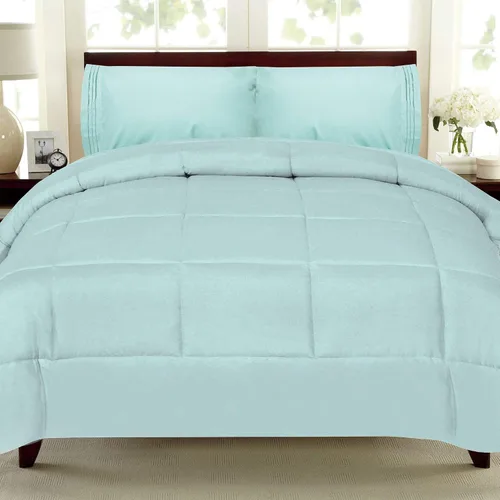 Miniatura 2 de Sweet Home Collection 29-F-MNT edredón cepillado de microfibra de lujo, Azul claro, Completo